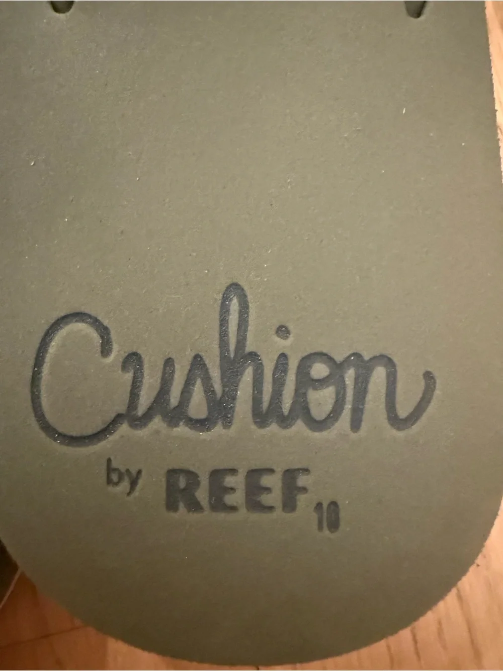 NWOB: Reef Cushion Breeze Women's Olive Green Slip-On Sandal, sz 10